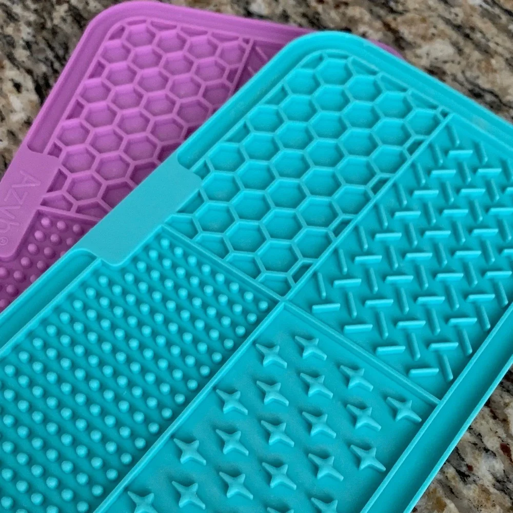 Azyh Purple and Teal Licking Mat for Pets